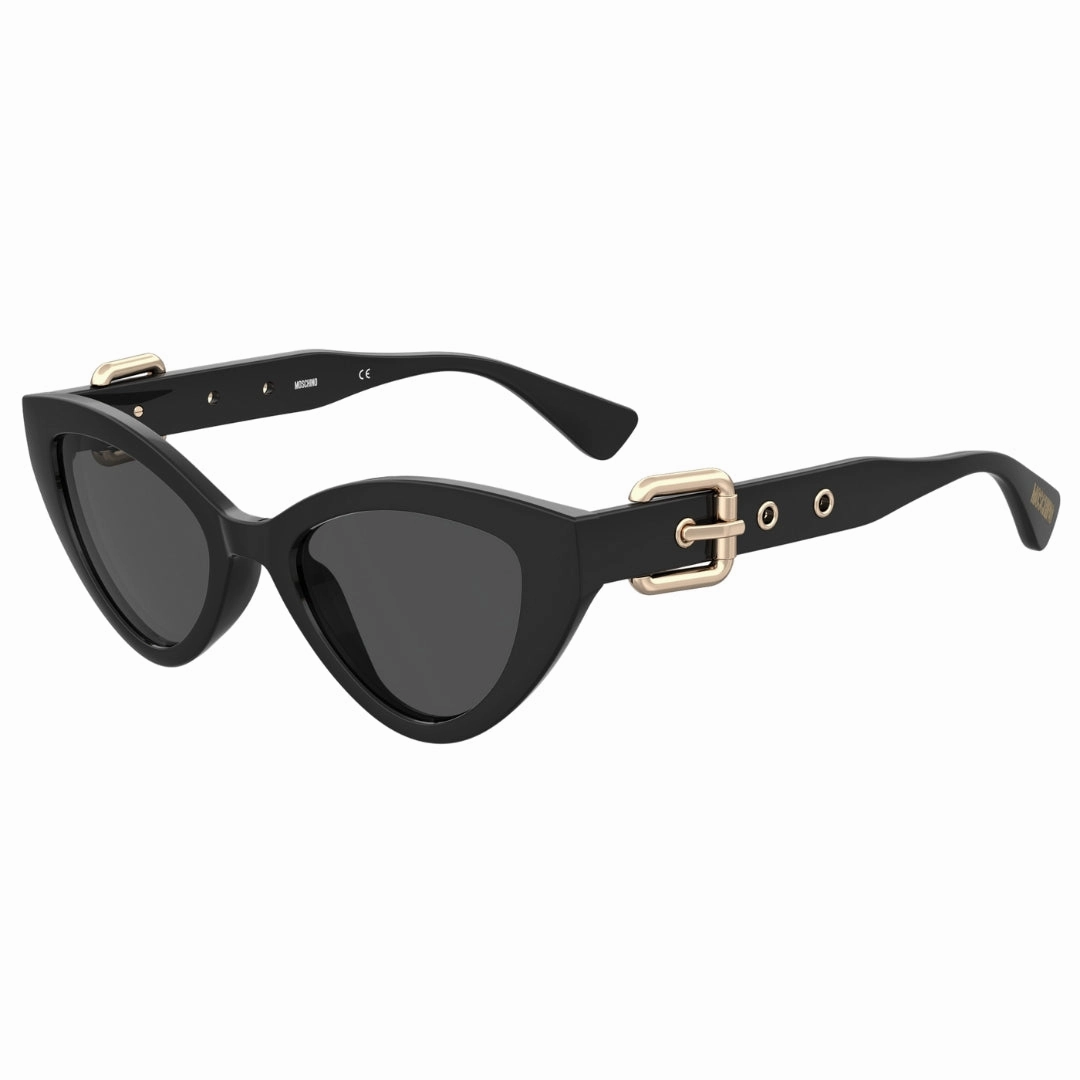 Moschino Cat Eyed Butterfly Grey Lensed Black Sunglasses