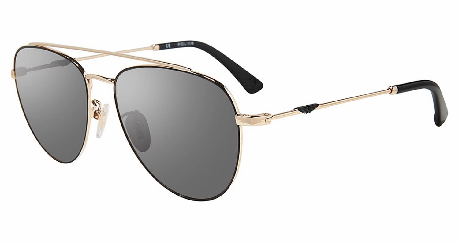 Police Spl995 0301 Black-Gold Unisex Sunglasses
