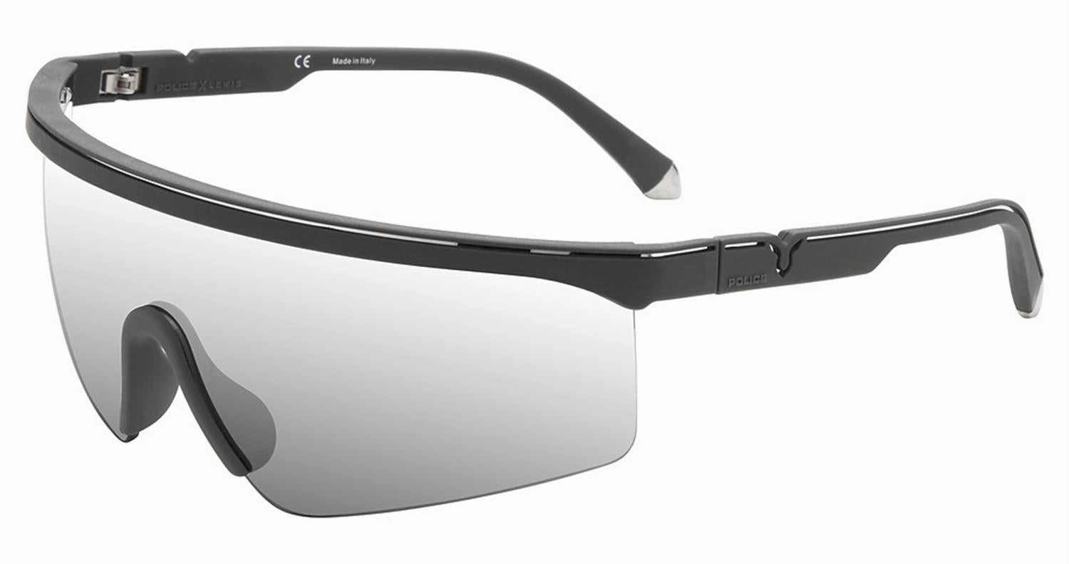 Police Spla28 9U5X Black-Gray Mirror Unisex Sunglasses