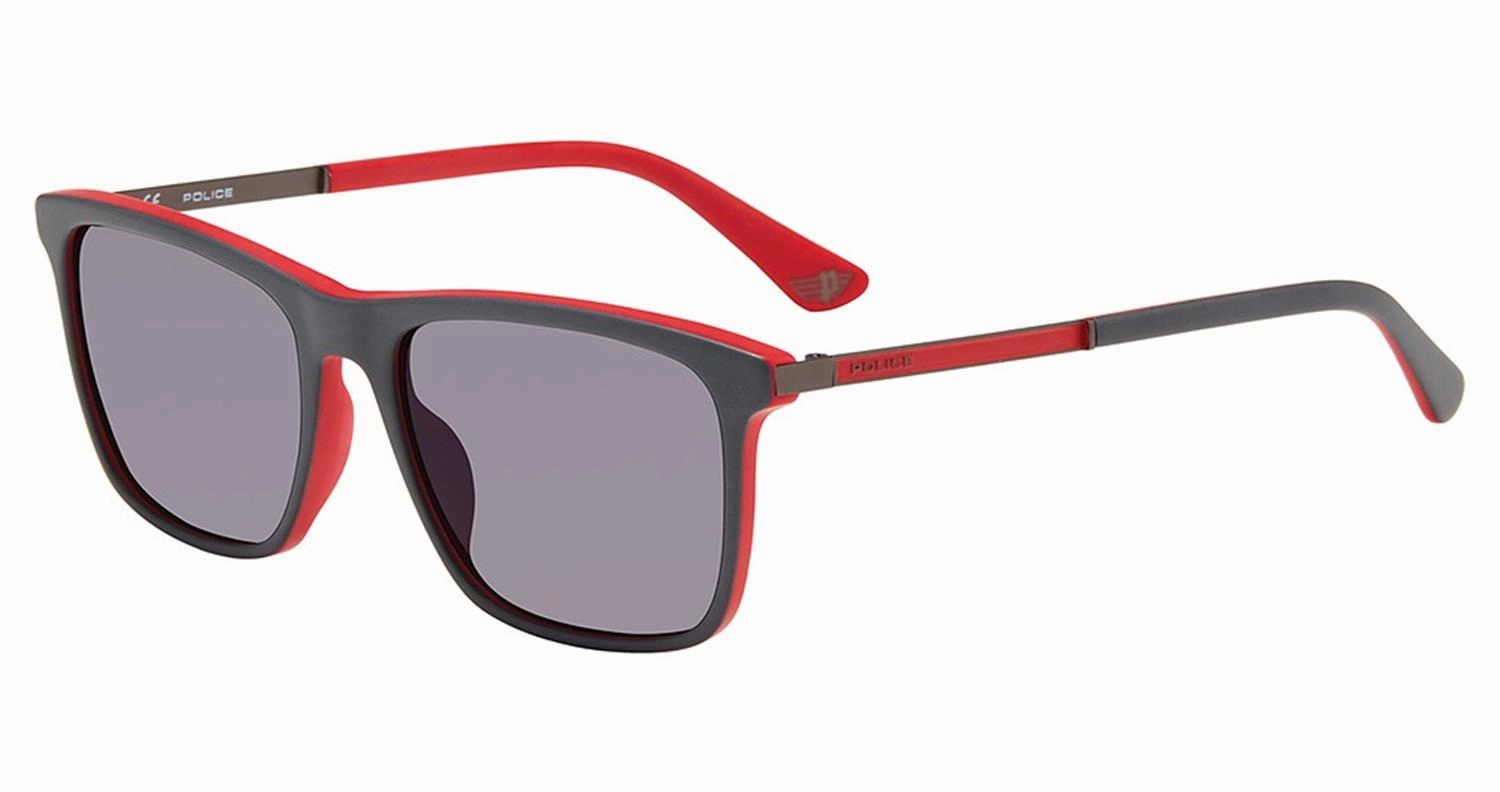 Police Spla56 1Bux Black-Red Unisex Sunglasses