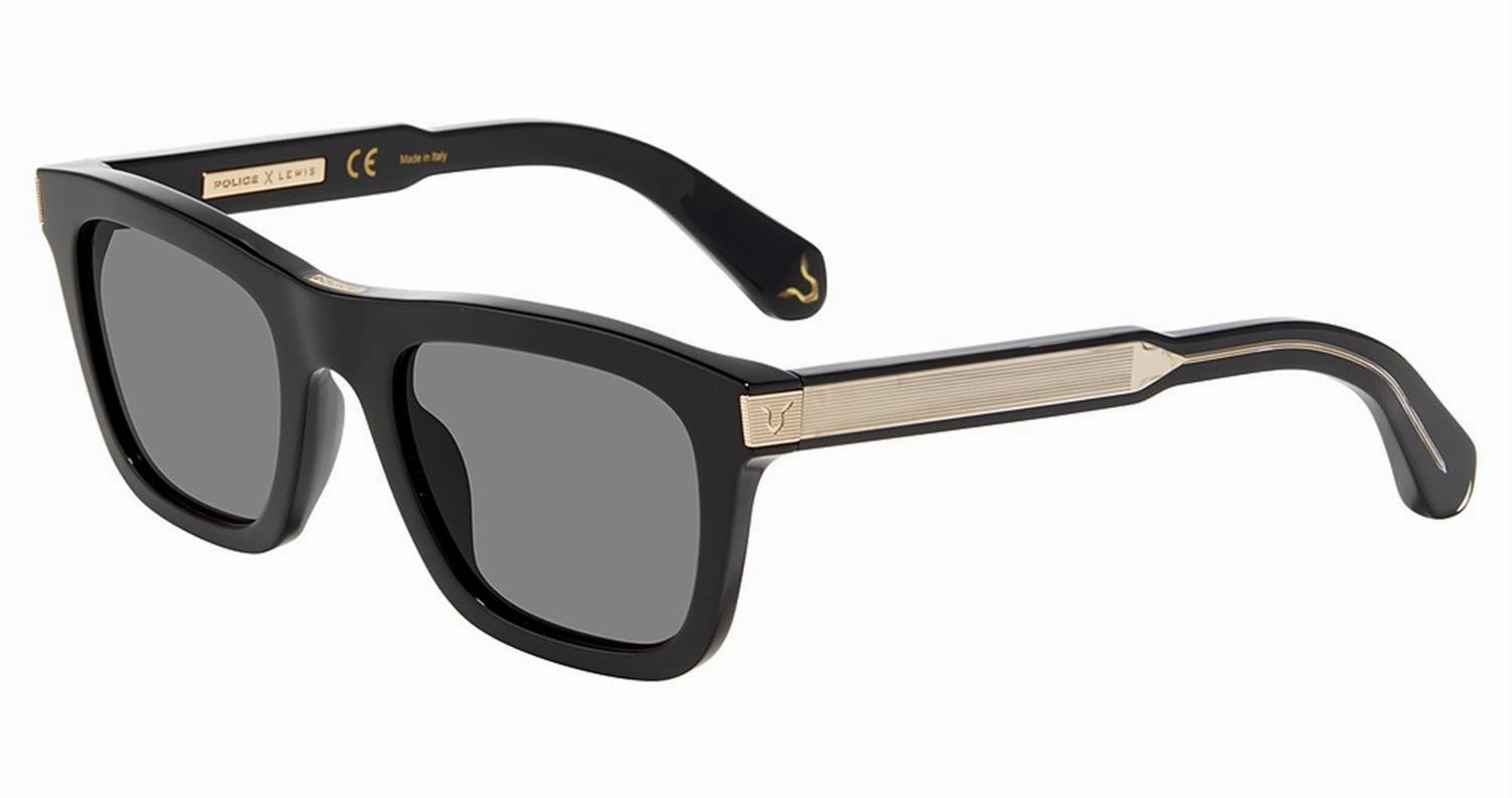 Police Splb32 0700 Black-Gold Unisex Sunglasses