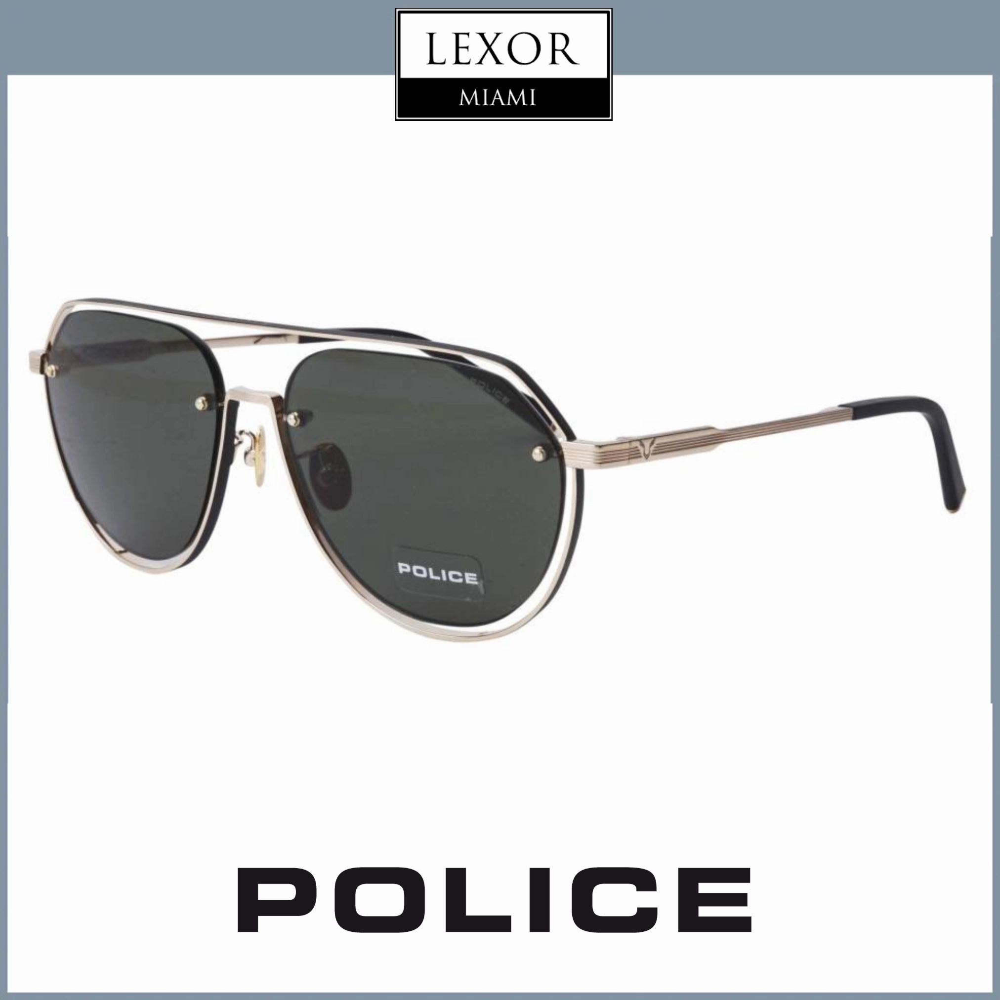 Police SPLE17 580302 58 Metal Sunglasses