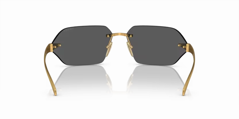 Prada 0PR A56S 15N5S0 - Satin yellow gold  Women Sunglasses Upc:8056597968003