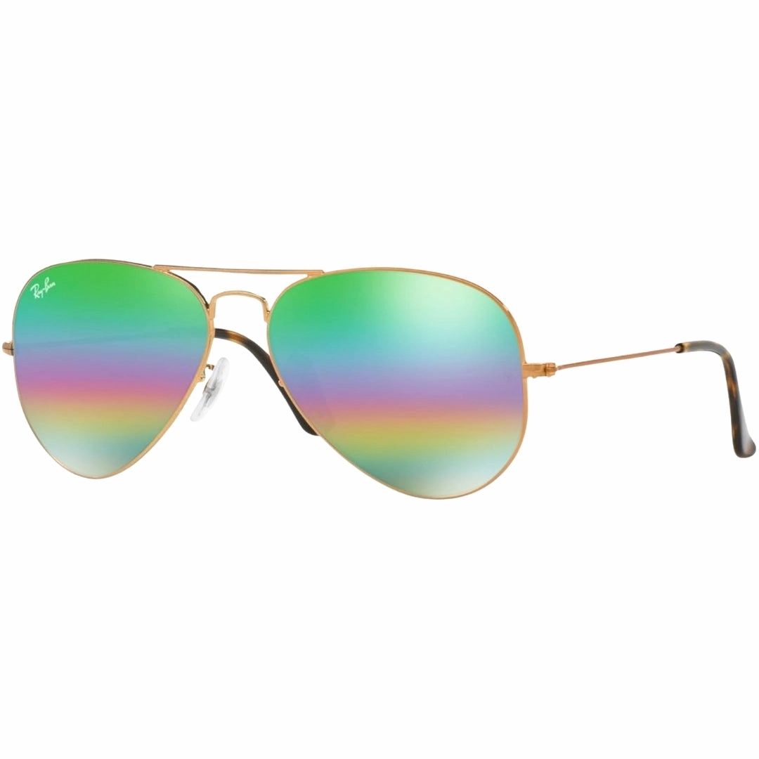 Ray-Ban Aviator Blue Lens Gold Sunglasses