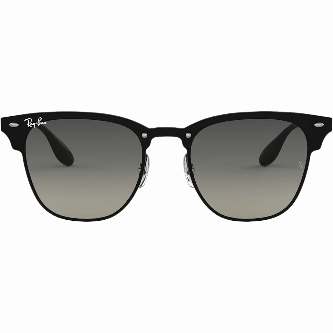 Ray-Ban Blaze Clubmaster Grey Gradient Lens Black Sunglasses