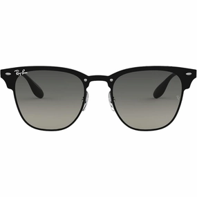 Ray-Ban Blaze Clubmaster Grey Gradient Lens Black Sunglasses