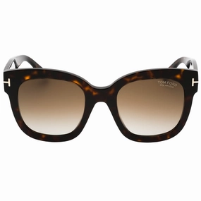 Tom Ford Dark Havana Thick Frame Brown Polarized Sunglasses