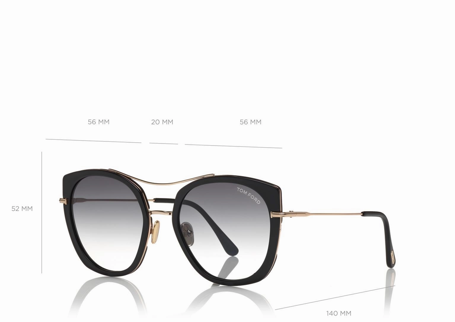 Tom Ford FT0760-F Joey 01B 58 Women Sunglasses