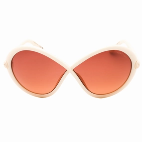Tom Ford Gradient Bordeaux Lensed Ivory Frame Sunglasses
