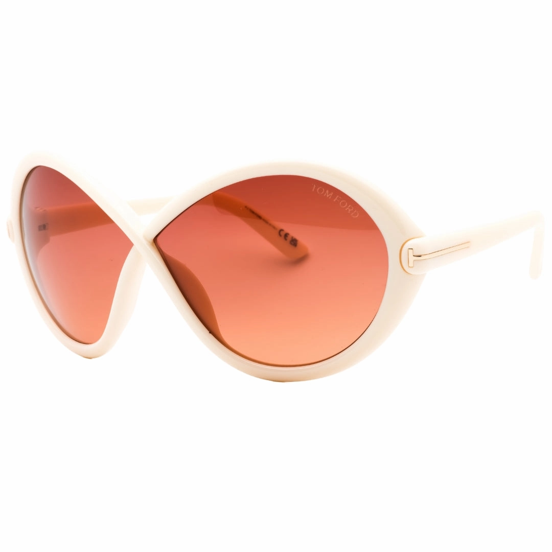 Tom Ford Gradient Bordeaux Lensed Ivory Frame Sunglasses