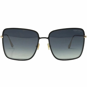 Tom Ford Heather Gold Arms Black Sunglasses