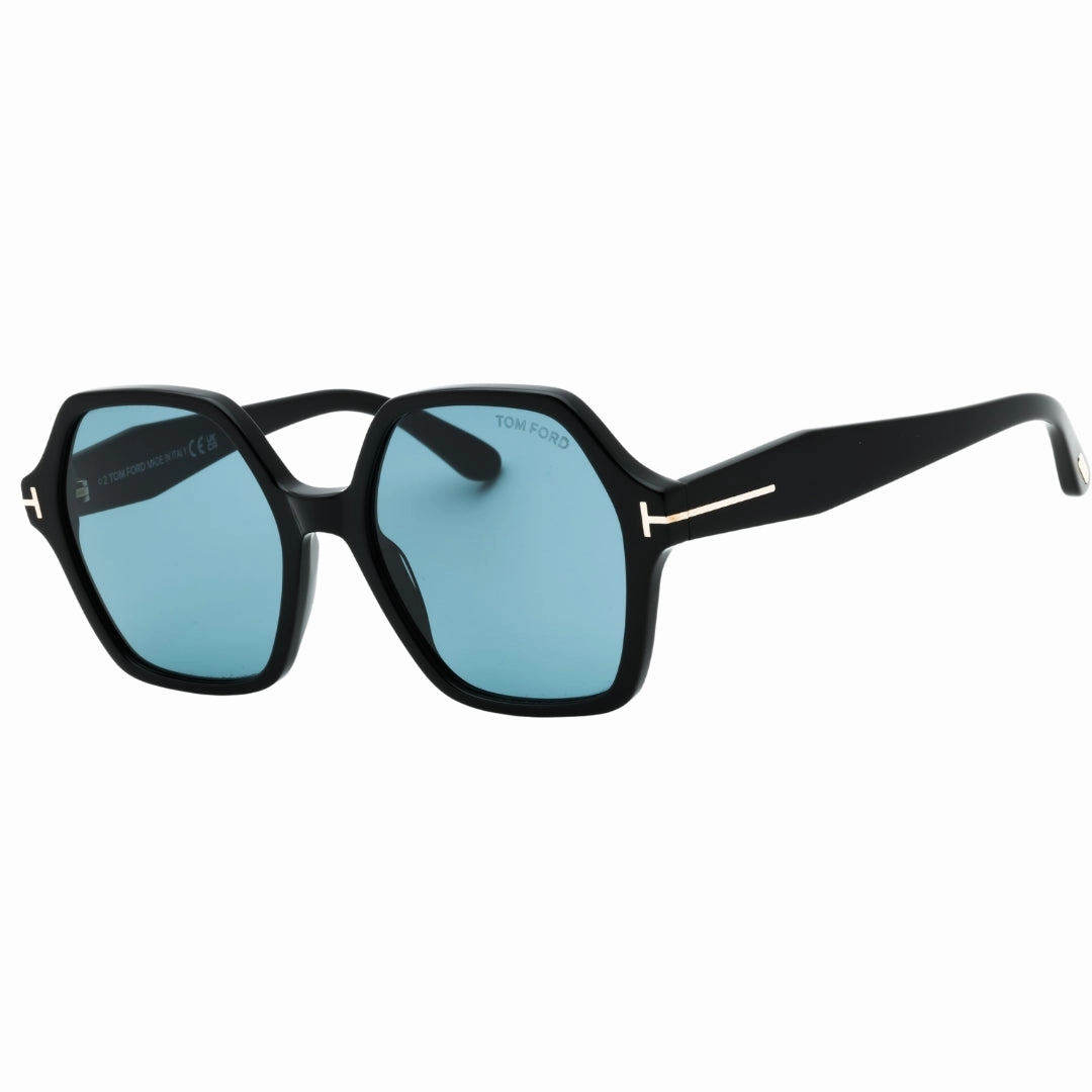 Tom Ford Romy Smoke Hex Lens Shiny Black Sunglasses