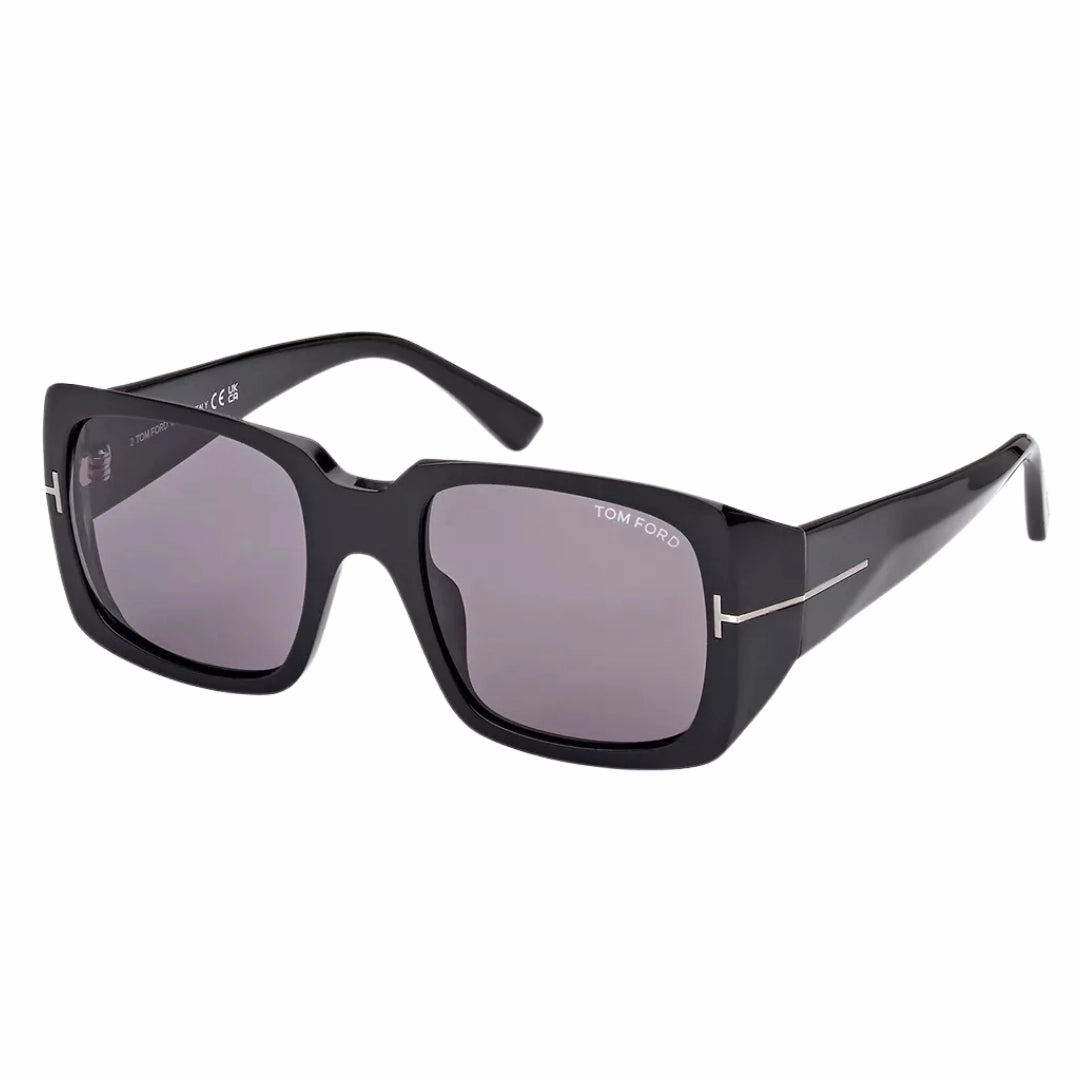 Tom Ford Ryder Smoke Lens Shiny Black Sunglasses