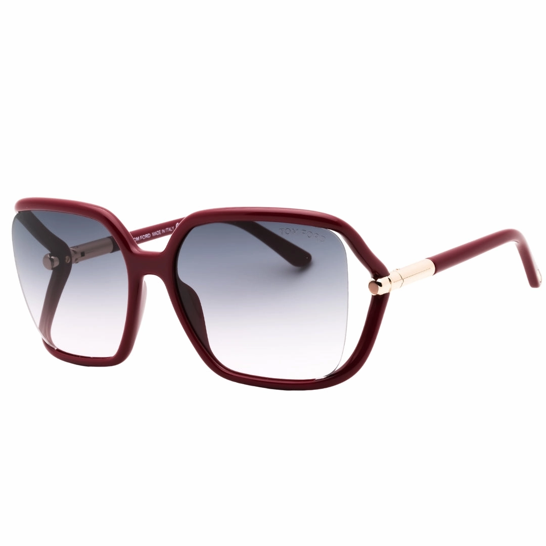 Tom Ford Solange-02 Gradient Smoke Shiny Fuxia Framed Sunglasses