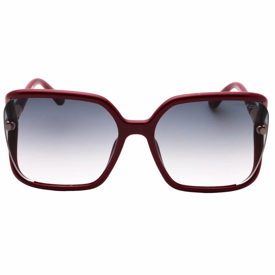 Tom Ford Solange-02 Gradient Smoke Shiny Fuxia Framed Sunglasses