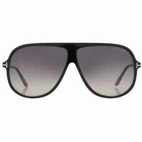 Tom Ford Spencer Gradient Smoke Lens Shiny Black Sunglasses