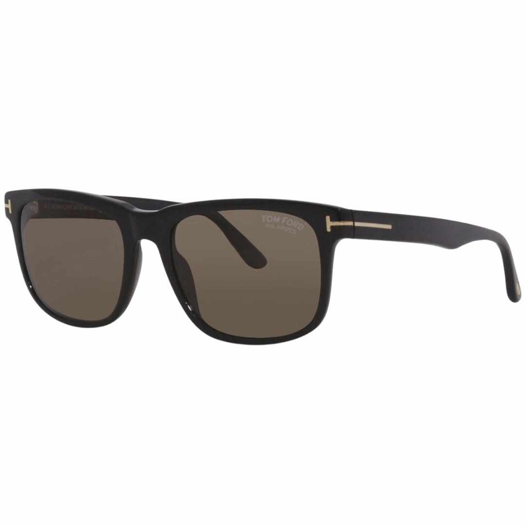 Tom Ford Stephenson Brown Polarized Lens Shiny Black Sunglasses