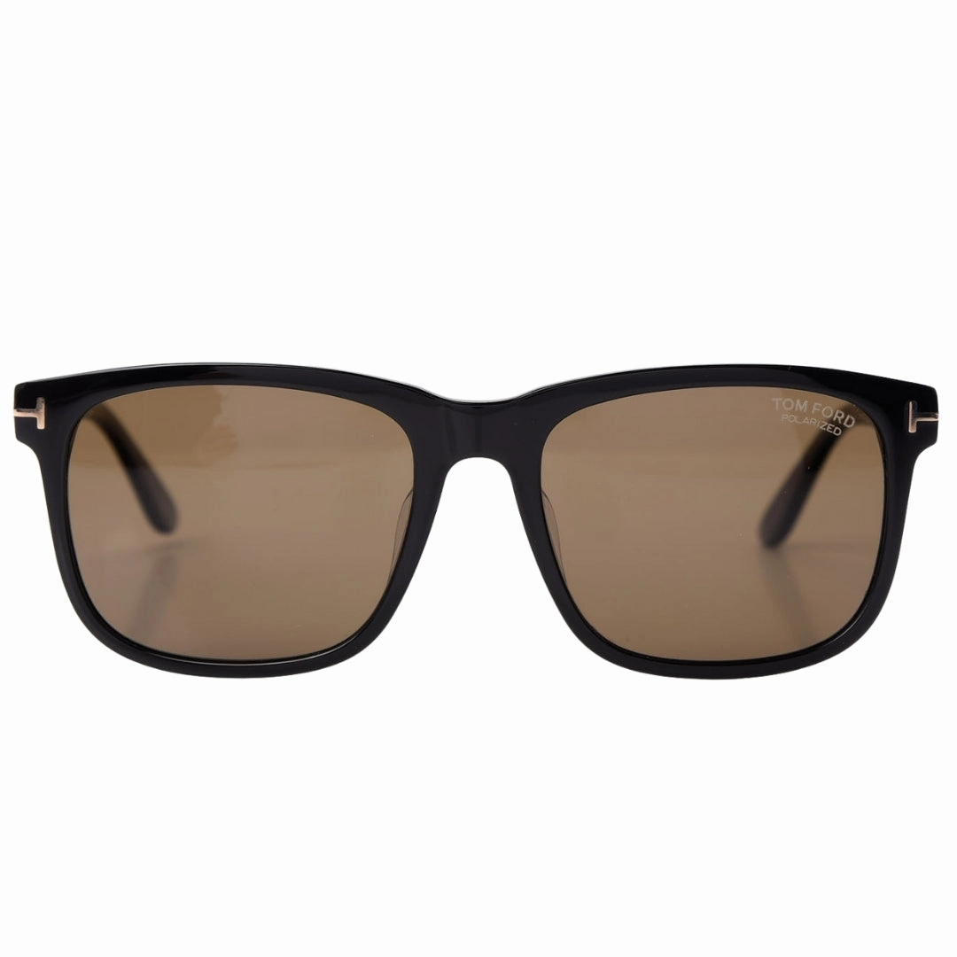 Tom Ford Stephenson Brown Polarized Lens Shiny Black Sunglasses