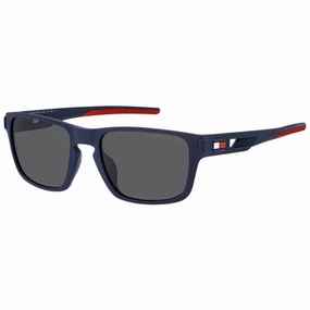 Tommy Hilfiger Grey Lens Matte Blue Sunglasses