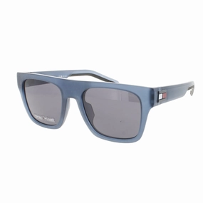 Tommy Hilfiger Matte Blue Frame Grey Lensed Sunglasses