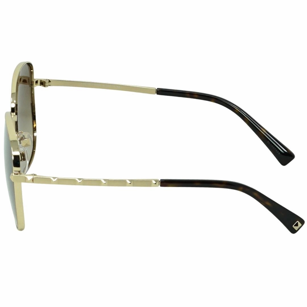 Valentino Garavani Va2046 306713 Brand Stud Gold Sunglasses
